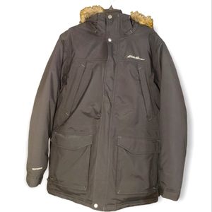 Eddie Bauer Men's Coat w/ Faux Hood - Ridgeline Hooded Parka